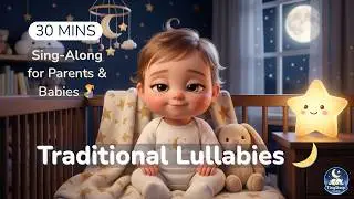 Traditional Lullabies Medley 🌙 50 BPM Sleep Music| 30 Mins Guided Sing-Along | Soft Vocals & Piano