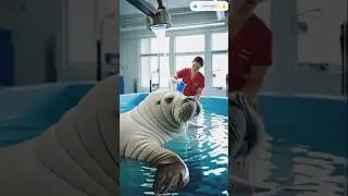 Healing Begins: Walrus Gets Its First Medicated Bath!
