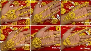 Gold Long Necklace Designs With Weight And Price || Gold Sitahar Design With Price |