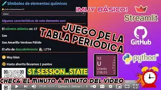 🕸️+ 🧪  Aplicación web: Juego para practicar los símbolos de los elementos químicos en Streamlit