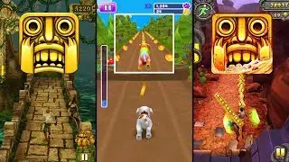Temple Run Vs Dog Run - Pet Dog Simulator Vs Temple Run 2 Blazing Sands