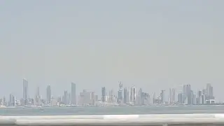 Kuwait City view from Kuwait 🇰🇼 Bridge | the longest bridge in Kuwait | Kuwait 32km bridge 🌉 