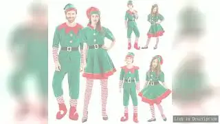 New Christmas Santa Claus Costume Green Elf Cosplay Family Carnival Party New Year Fancy Dress Cloth