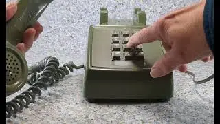 Red and Green Touchtone Telephones from 1970s ringing - Northern Telecom - Model 2500 - Retro Modern