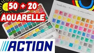 🖍️ Test 70 aquarelle de chez Action + NUANCIER