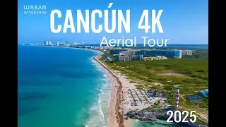 Canc&uacute;n Hotel Zone Traffic 2025 | 4K Aerial View