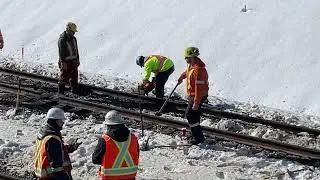 Pre grinding CW rails, Trillium Line enhancement