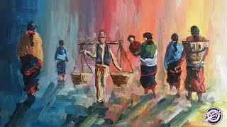 Abstract Human Figure Painting | Easy Step by step Painting | How to paint Abstract Human Figure