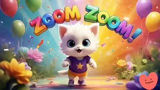 🎉 Zoom Zoom Party Boom | Fun Kids Song & Cute Cartoon Kitten Dance 🐱🎈 | Fun Dance & Rhymes