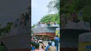 SHIP ON ROAD @ALAPPUZHA | DECOMMISSIONED INDIAN NAVY SHIP #shorts