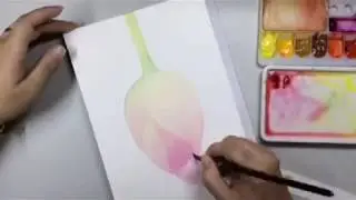 Watercolour Painting of a Lotus by leach