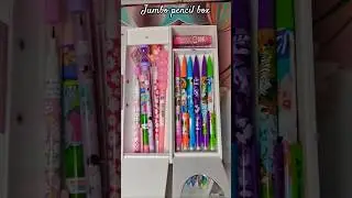 Filling my jumbo pencil box💕🦋||with  cute stationery#asmr #ytshorts #cutestationery#backtoschool