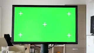 Computer With Green Screen Stock Video