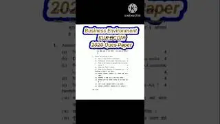 #Business #Environment 2020 #KUK #Ques Paper #Bcom 6th Sem #exampreparation #viralshort