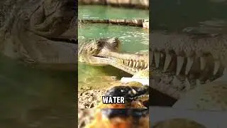 The unique crocodilian species with a long, narrow snout filled with sharp teeth #shortsvideo