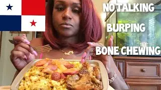 Jerk Chicken ASMR | Mukbang | Bone  Chewing | No Talking | Eating Show