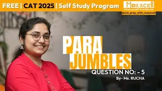 Parajumble Question-5|CAT-2026 self preparation with Maxxcell #2026 #catpreparation #catstudyplan
