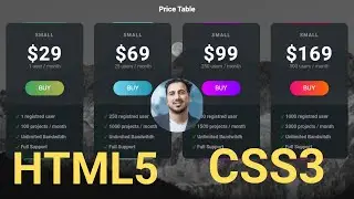 5. Mini Project - Price Table[HTML5, CSS3] المشروع الخامس