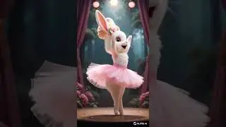 Ballerina Bunny: A Sparkling Dance Performance!🐇🩰🌟