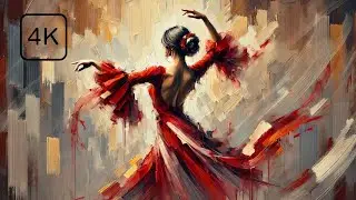 4K Abstract Flamenco Art | 3 Hours of Silent Fine-Art  | TV Wallpaper & Screensaver