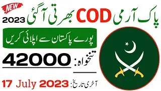 Pak Army COD Latest Jobs 2023 | Pak Army Civilian Jobs 2023 | Join Pakistan Army | Govt Jobs