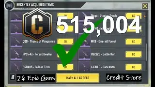 CodM Credit Store - Getting 26 Epic Guns For 515000 Credits!.
