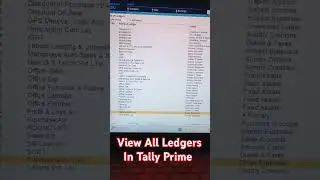 Show All Ledgers In Tally Prime #shorts #tallyprime #tricks.