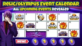 OLYMPUS EVENT CALENDAR || RELIC QUEST EVENT CALENDAR IN 8 BALL POOL !!!