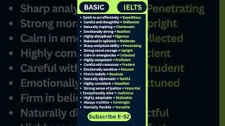 Basic to C2-Level Vocabulary for IELTS Band 9 🚀 | Advanced Adjectives for Fluency & Precision #ielts
