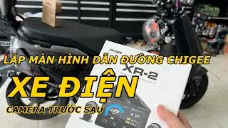 Xe Điện EVGO EH2 Lắp M&agrave;n H&igrave;nh Dẫn Đường Chigee XR2, T&iacute;ch Hợp 2 Camera Trước Sau
