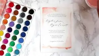 DIY Watercolor Wedding Invitations