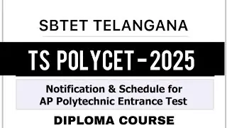 TS POLYCET 2025 DETAILED NOTIFICATION | POLYCET IMPORTANT DATES 2025