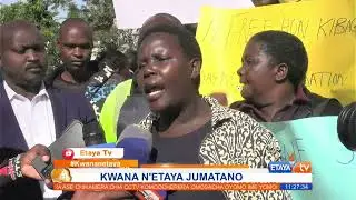 Kisii residents hold demonstrations at Kisii CBD following the arrest of MP Anthony Kibagendi