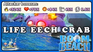 Boom Beach: STG 1-... Max Engraving vs Life Leech Crab 11-TD / 1-TH / 1-GBE