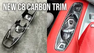 C8 Corvette Carbon Fiber Interior Transmission Control Trim Cover #c8 #corvette #nextgenspeed