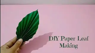 DIY Paper Leaf Making 🌿 | Easy Craft for Decoration #papercraft #diy #paperleaf #craftideas #shorts 