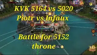 King of Avalon KVK 5164 vs 5020 |  Battle for 5152 throne | Infaux Flux Bear is 💪 💪 💪