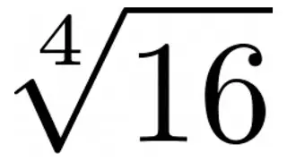 Evaluate the Fourth Root of 16