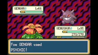 Pok&eacute;mon Fire Red Leaf Green - Venusaur Solo Run : Elite Four Agatha Rematch