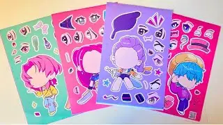 Kpop Demon Hunters  Sticker Book DIY📒#mira #huntrix #asmr