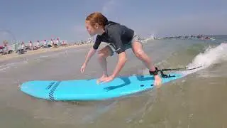 Ella Corvette Miller surfing Ocean City, NJ summer 2018