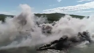 Переправа техники через водные преграды на маневрах &laquo;Восток-2018&raquo;