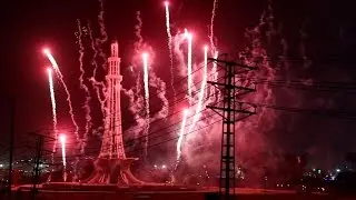 Fireworks #1 Pakistan Day 23 March at Minar e Pakistan Lahore 2017