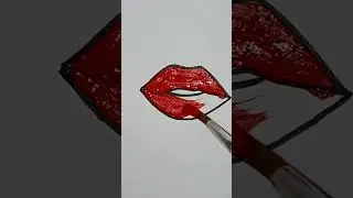 Red lips 💋#art #viral #youtubeshorts #shortvideo #myart