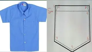 Shirt front part and pocket stiching simple method. ಶರ್ಟ್ ಜೇಬು ಹೊಲಿಯುವ ವಿಧಾನ. #allinoneartcreation