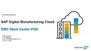DMC Work Center POD Component add and Remove