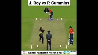 J. Roy Vs P. Cummins in real vs real cricket 20 🔥🔥 #shorts #youtubeshorts #ytshorts #viralvideo