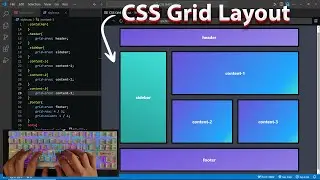 ASMR Coding🌟CSS Grid Layout-Template Areas🌟No Talking