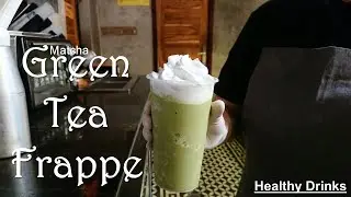 Кафе Влог | Фраппе с зеленым чаем матча | Полезные напитки | Напитки фраппе |