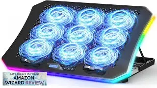 KeiBn Upgraded Gaming Laptop Cooler Pad with 9 Quiet RGB Fans Cooling Review